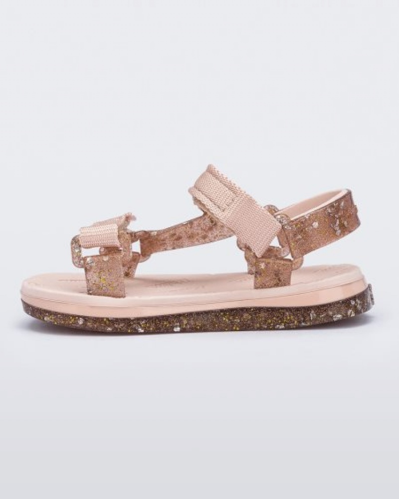 Mini Melissa Papete Sandalet Bebek Pink/Pink Glitter Türkiye | 78351GBAV