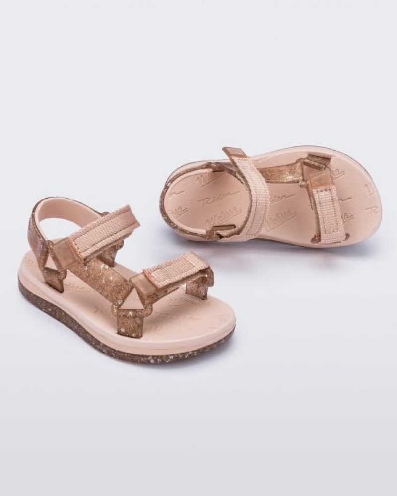 Mini Melissa Papete Sandalet Bebek Pink/Pink Glitter Türkiye | 78351GBAV