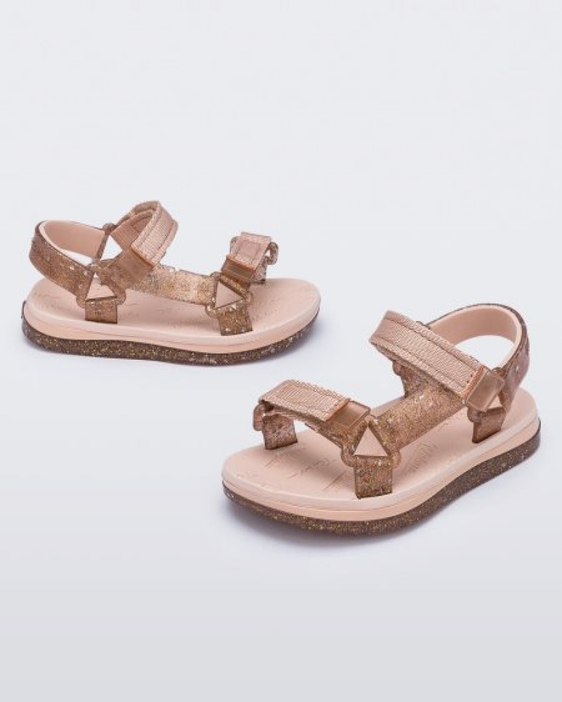 Mini Melissa Papete Sandalet Bebek Pink/Pink Glitter Türkiye | 78351GBAV