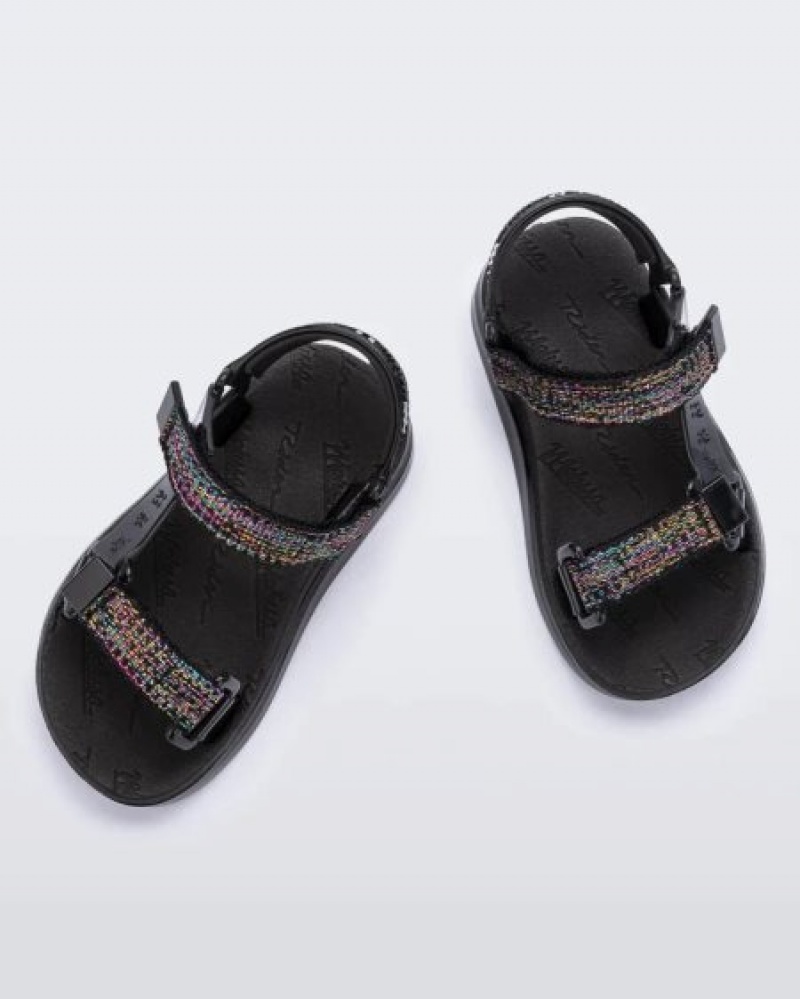 Mini Melissa Papete Sandalet Bebek Siyah Türkiye | 02563RJFX