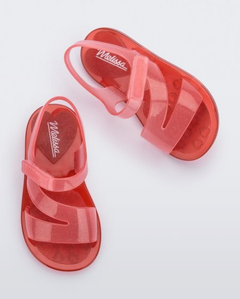 Mini Melissa Paris Sandalet Bebek Pink/Red Türkiye | 20615ENKV