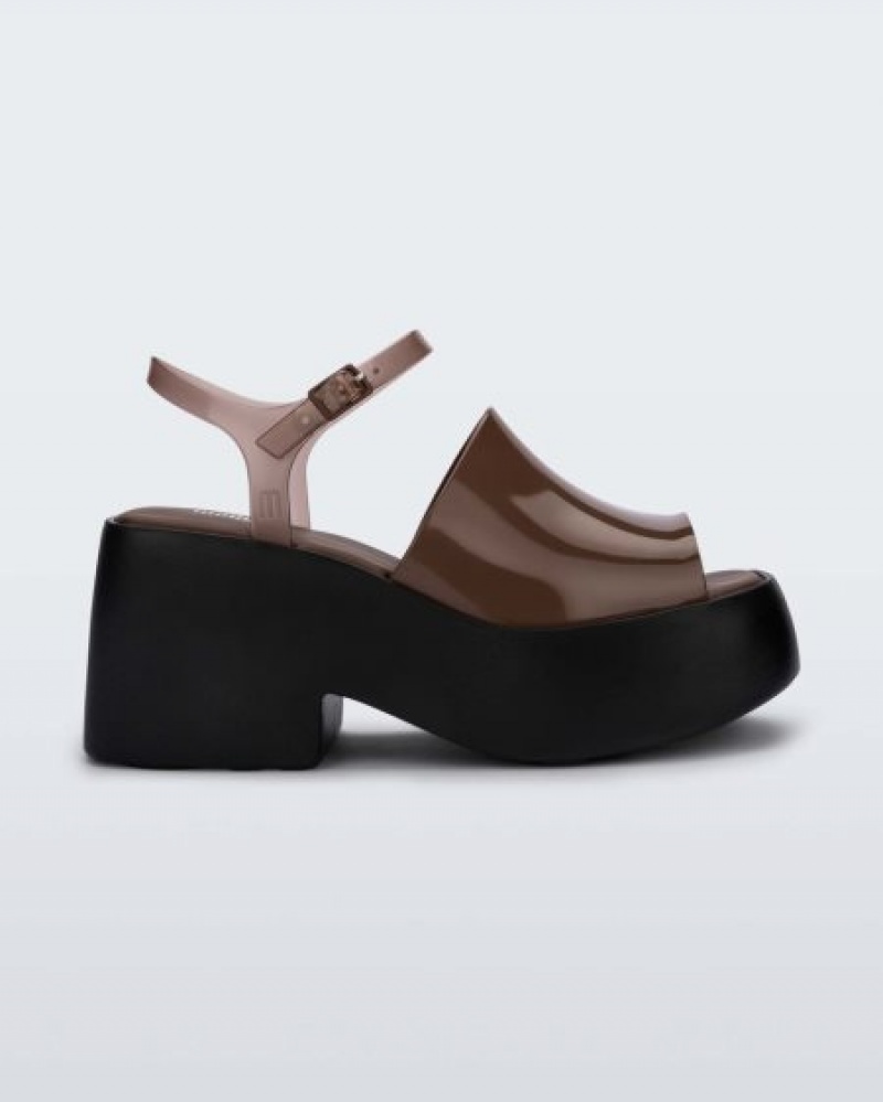 Melissa Pose Sandalet Kadın Black/Brown Türkiye | 23856QXRV