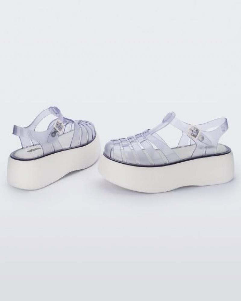 Melissa Possession Platform Sandalet Kadın Clear/White Türkiye | 16829HFSZ