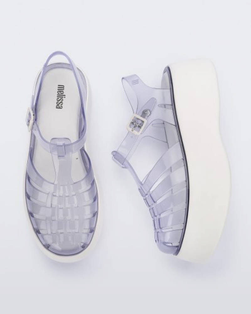 Melissa Possession Platform Sandalet Kadın Clear/White Türkiye | 16829HFSZ