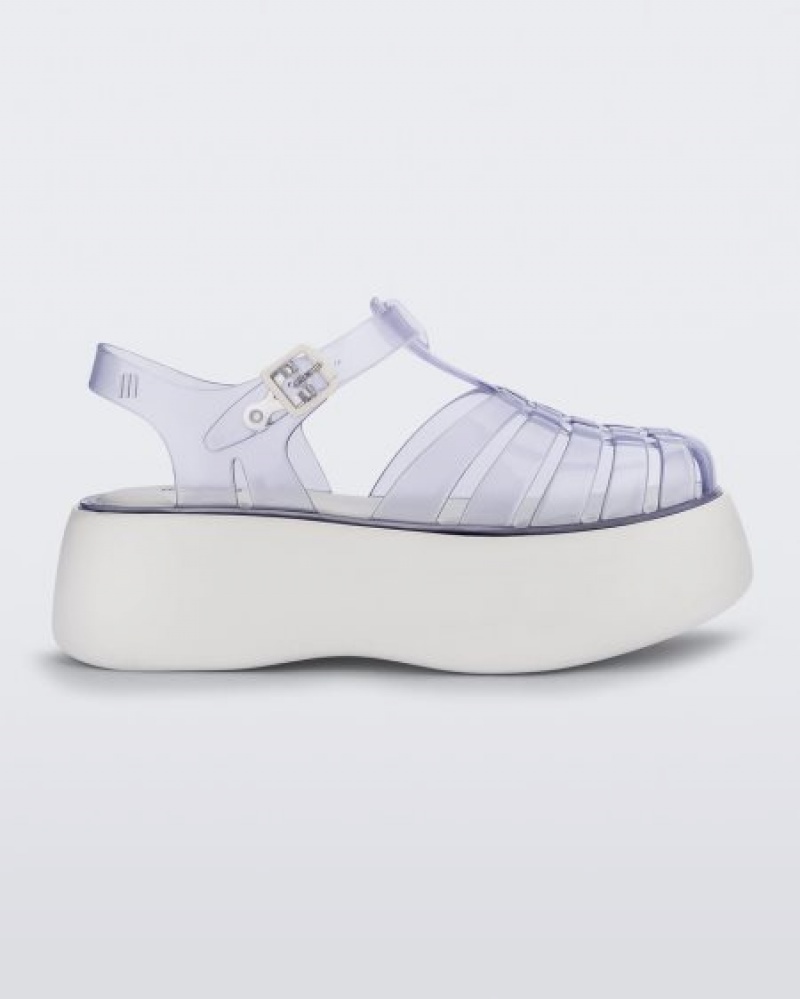 Melissa Possession Platform Sandalet Kadın Clear/White Türkiye | 16829HFSZ