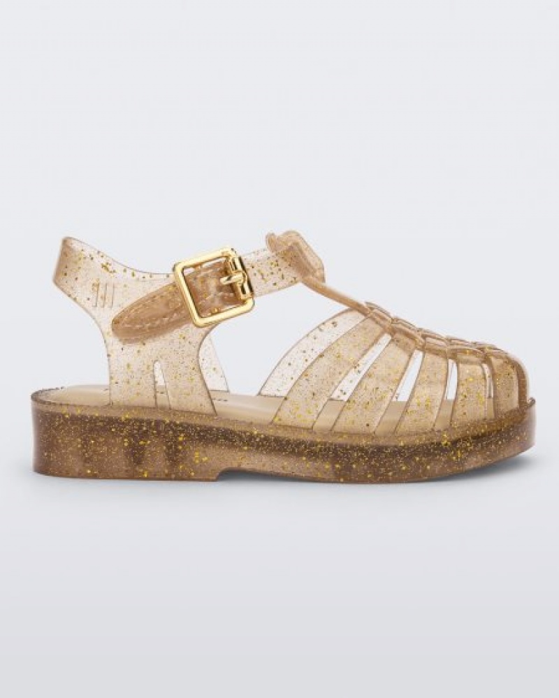 Mini Melissa Possession Sandalet Bebek Beige/Glitter/Gold Türkiye | 64321UNSJ