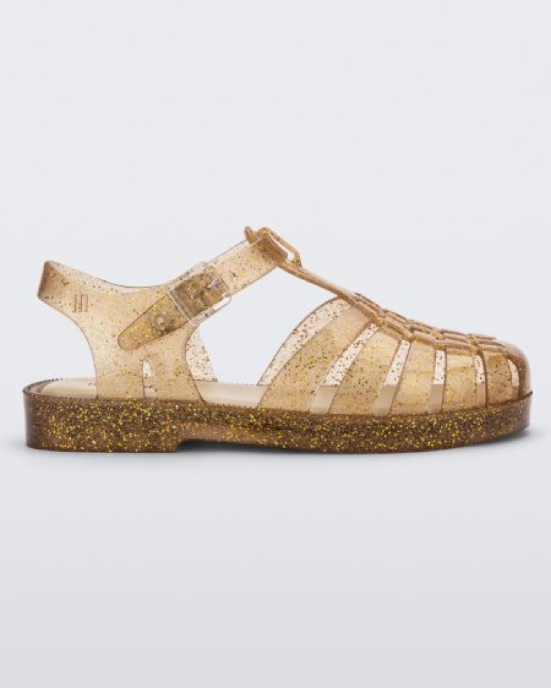 Mini Melissa Possession Sandalet Çocuk Beige/Glitter/Gold Türkiye | 32158XCUS