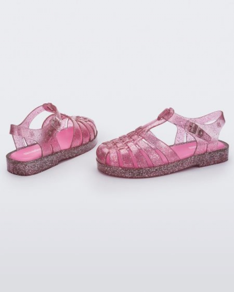 Mini Melissa Possession Sandalet Çocuk Pink/Glitter/Silver Türkiye | 52047INLG