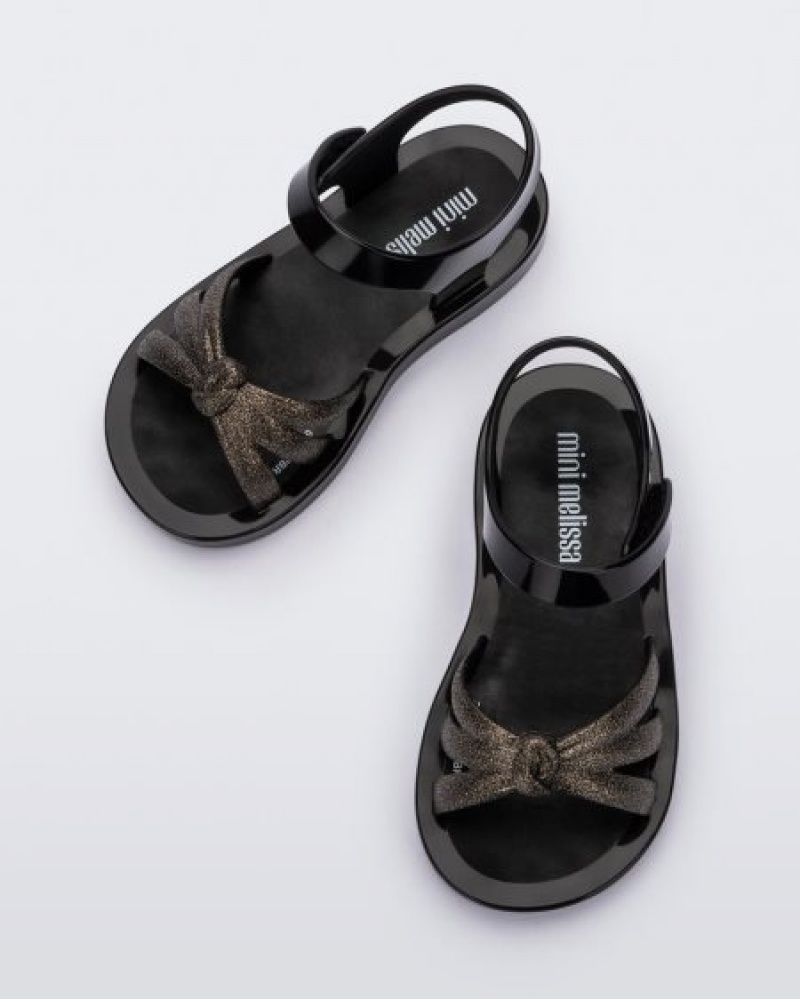 Mini Melissa Precious Sandalet Bebek Glitter/Black Türkiye | 56879FXET