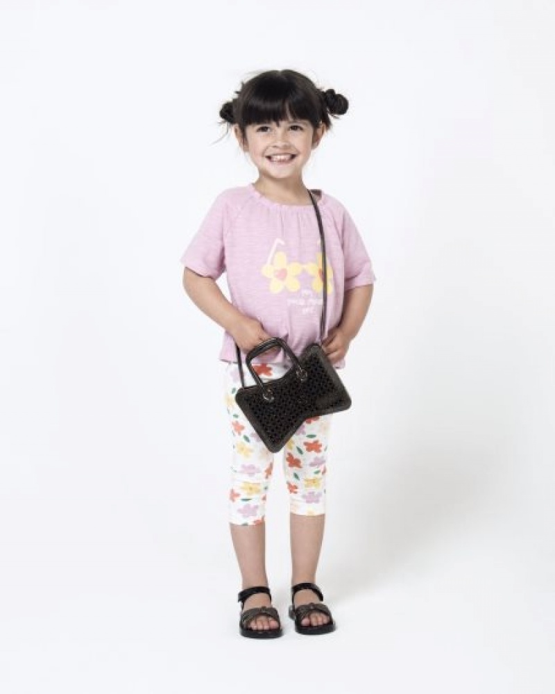 Mini Melissa Precious Sandalet Bebek Glitter/Black Türkiye | 56879FXET