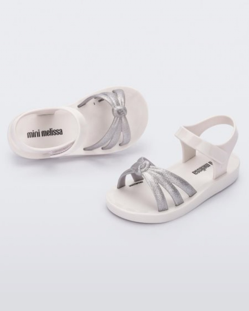 Mini Melissa Precious Sandalet Bebek White/Silver Türkiye | 87564UOMG