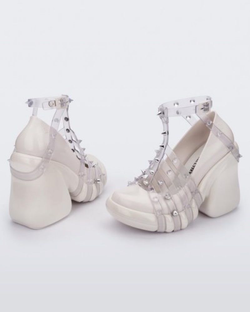 Melissa Punk Love Heel Platforms Kadın White/Clear Türkiye | 39210ESYR