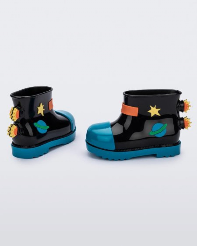 Mini Melissa Rain Boot Bot Bebek Blue/Black Türkiye | 74259HODE