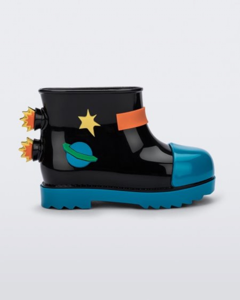 Mini Melissa Rain Boot Bot Bebek Blue/Black Türkiye | 74259HODE