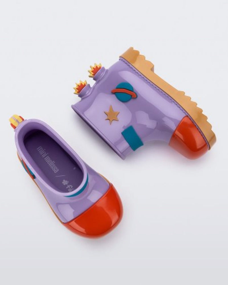 Mini Melissa Rain Boot Bot Bebek Carmel/Lilac/Red Türkiye | 90485SFZU