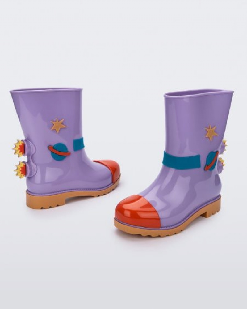 Mini Melissa Rain Boot Bot Çocuk Carmel/Lilac/Red Türkiye | 78290ZUAF