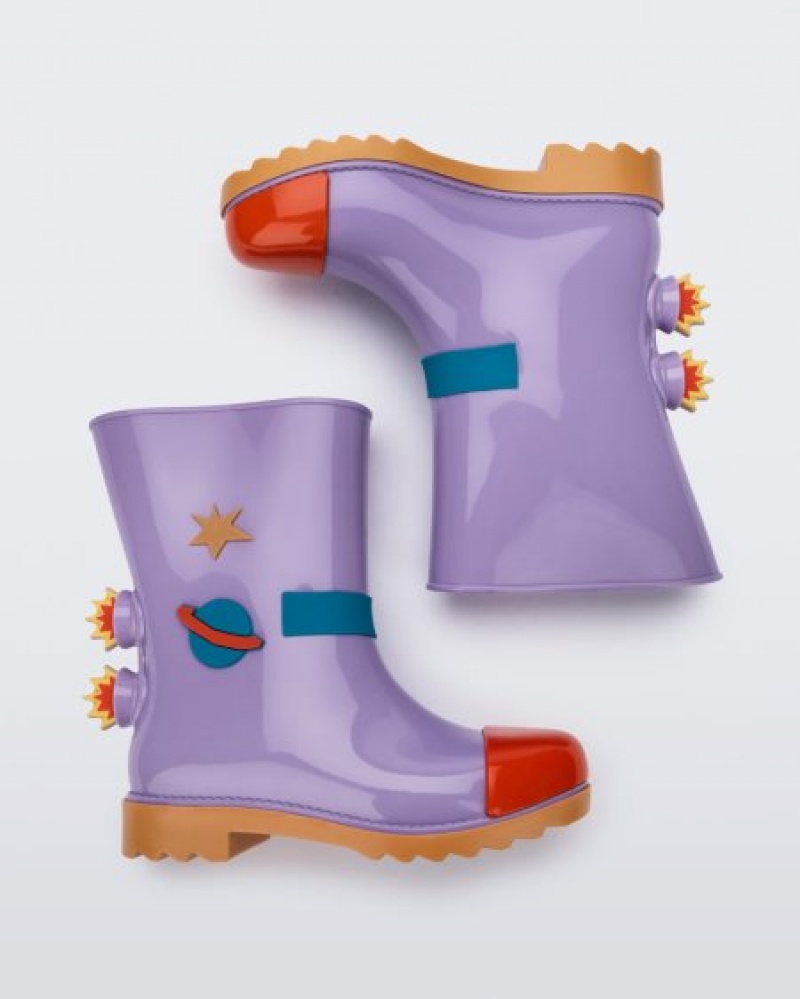 Mini Melissa Rain Boot Bot Çocuk Carmel/Lilac/Red Türkiye | 78290ZUAF