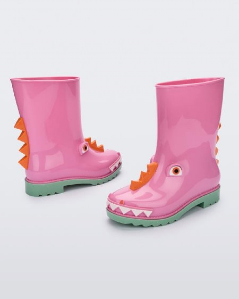 Mini Melissa Rain Boot Bot Çocuk Green/Pink Türkiye | 89016RNCO