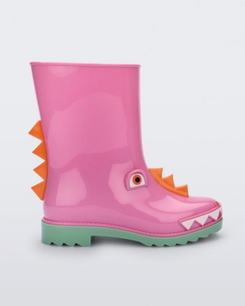 Mini Melissa Rain Boot Bot Çocuk Green/Pink Türkiye | 89016RNCO