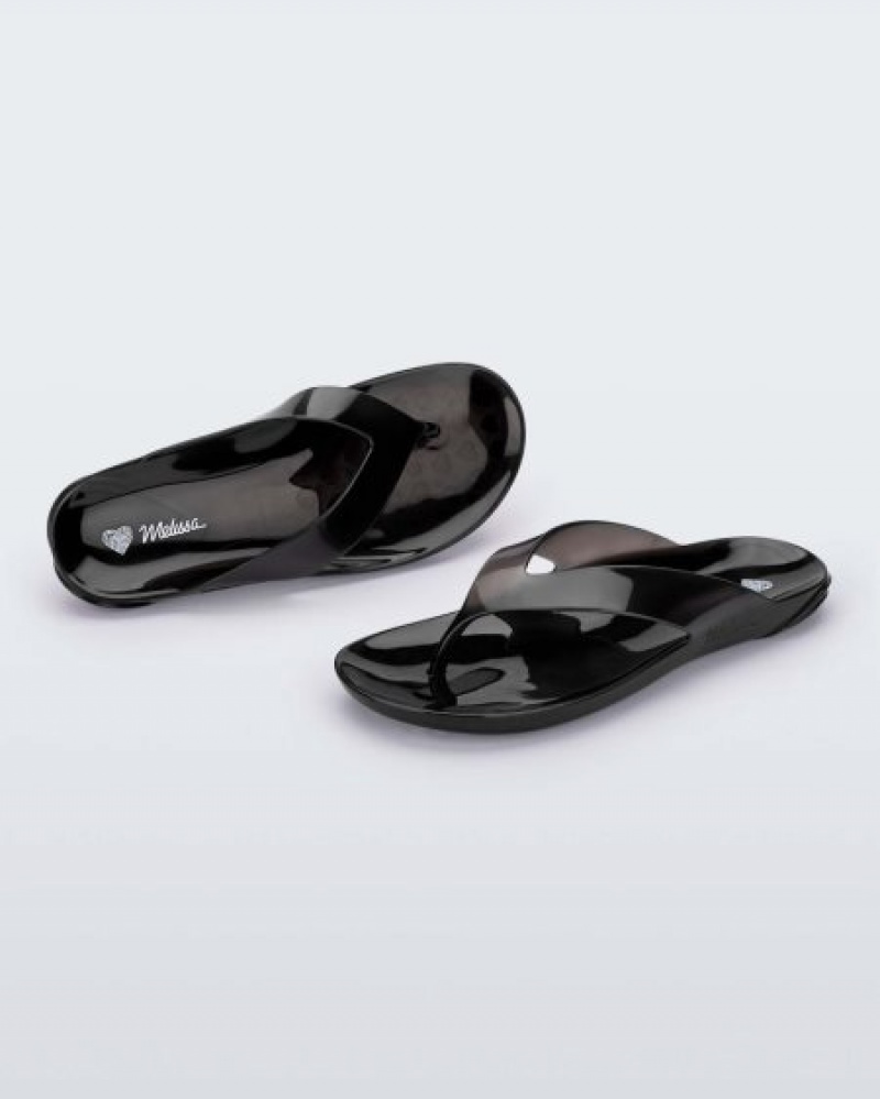 Melissa Real Jelly Flip Flop Flip Flops Kadın Siyah Türkiye | 64710ZLUV