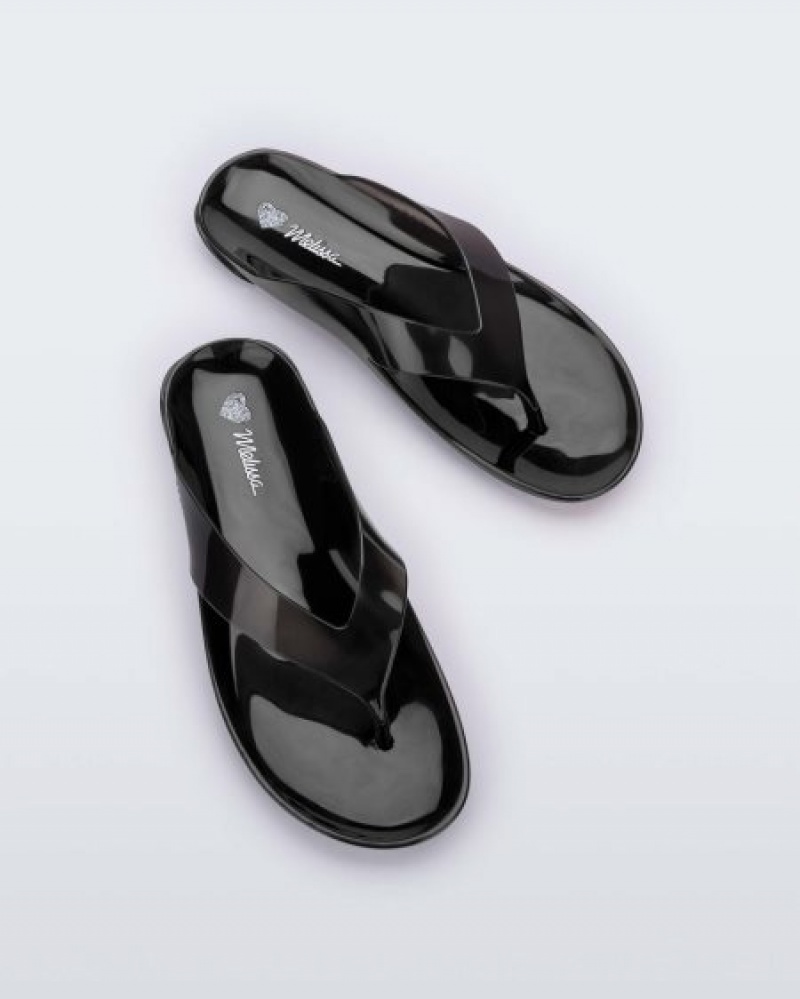 Melissa Real Jelly Flip Flop Flip Flops Kadın Siyah Türkiye | 64710ZLUV