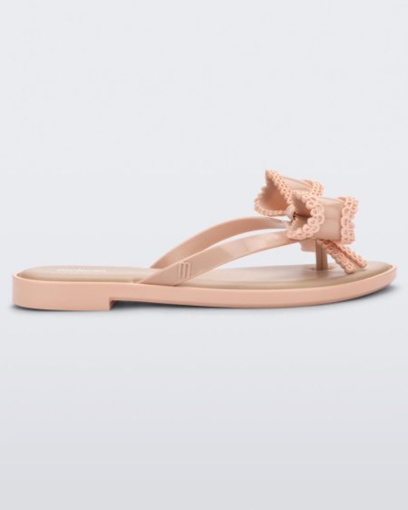 Melissa Slim Flip Flops Kadın Bej Rengi Türkiye | 62571MOXQ