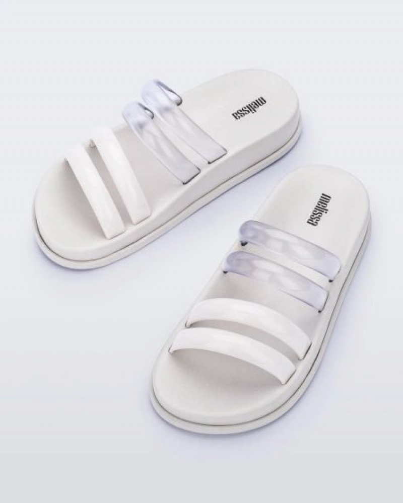 Melissa Soft Wave Terlik Terlik Kadın White/Clear Türkiye | 73946ZKWE