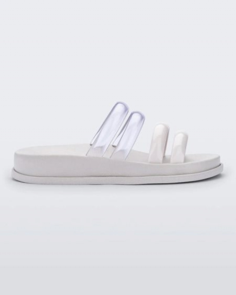 Melissa Soft Wave Terlik Terlik Kadın White/Clear Türkiye | 73946ZKWE