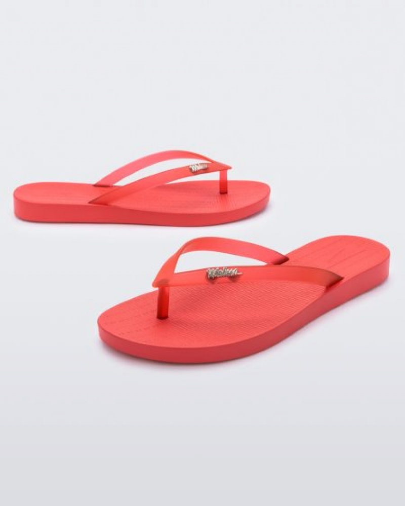 Melissa Sun Venice Flip Flops Kadın Kırmızı Türkiye | 63825LUJO