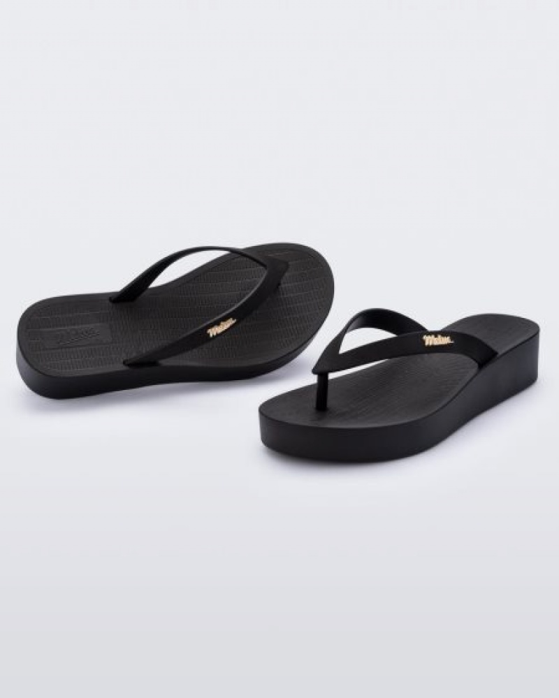 Melissa Sun Venice Flip Flops Kadın Siyah Türkiye | 15830EAUZ