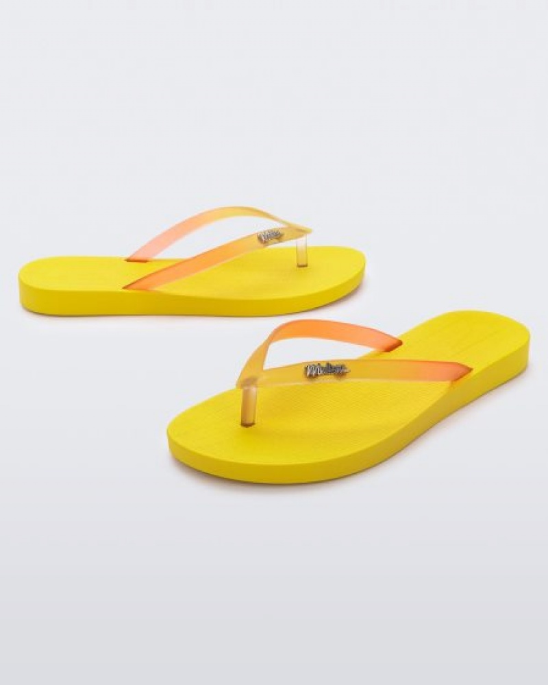 Melissa Sun Venice Flip Flops Kadın Yellow/Clear Türkiye | 07136MFBX