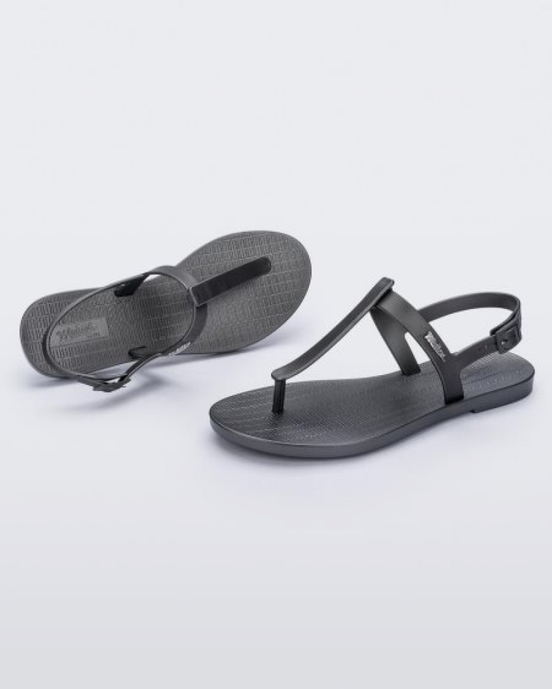 Melissa Sun Ventura Sandalet Kadın Graphite Metallic Türkiye | 65783RHLC