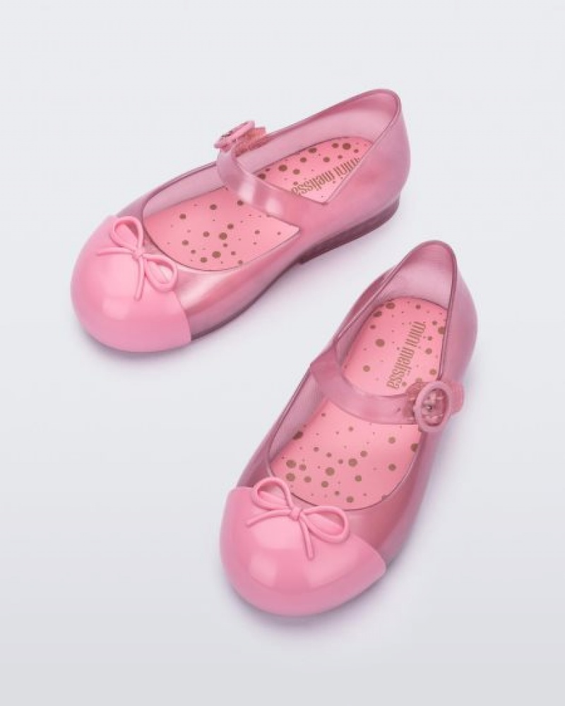 Mini Melissa Sweet Love Cap Burunlu Flats Bebek Pembe Türkiye | 04869XLFW