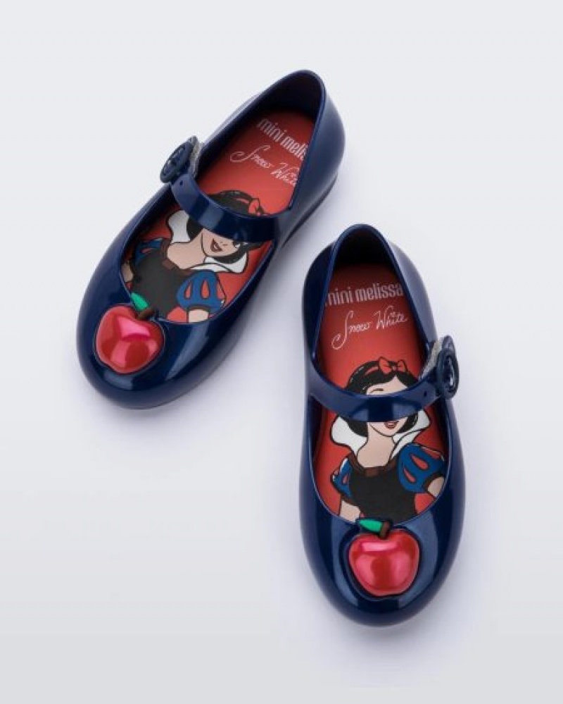 Mini Melissa Sweet Love Princess Flats Bebek Metallic Blue/Red Türkiye | 32750CSVG