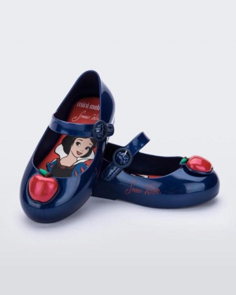 Mini Melissa Sweet Love Princess Flats Bebek Metallic Blue/Red Türkiye | 32750CSVG