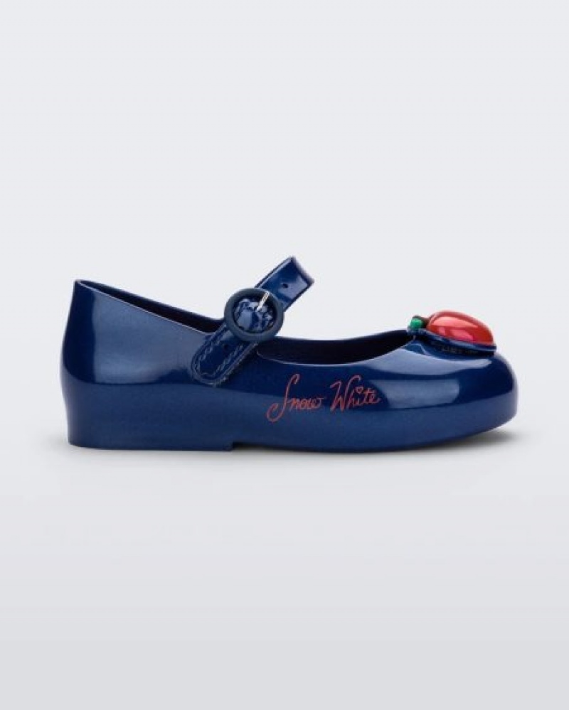 Mini Melissa Sweet Love Princess Flats Bebek Metallic Blue/Red Türkiye | 32750CSVG