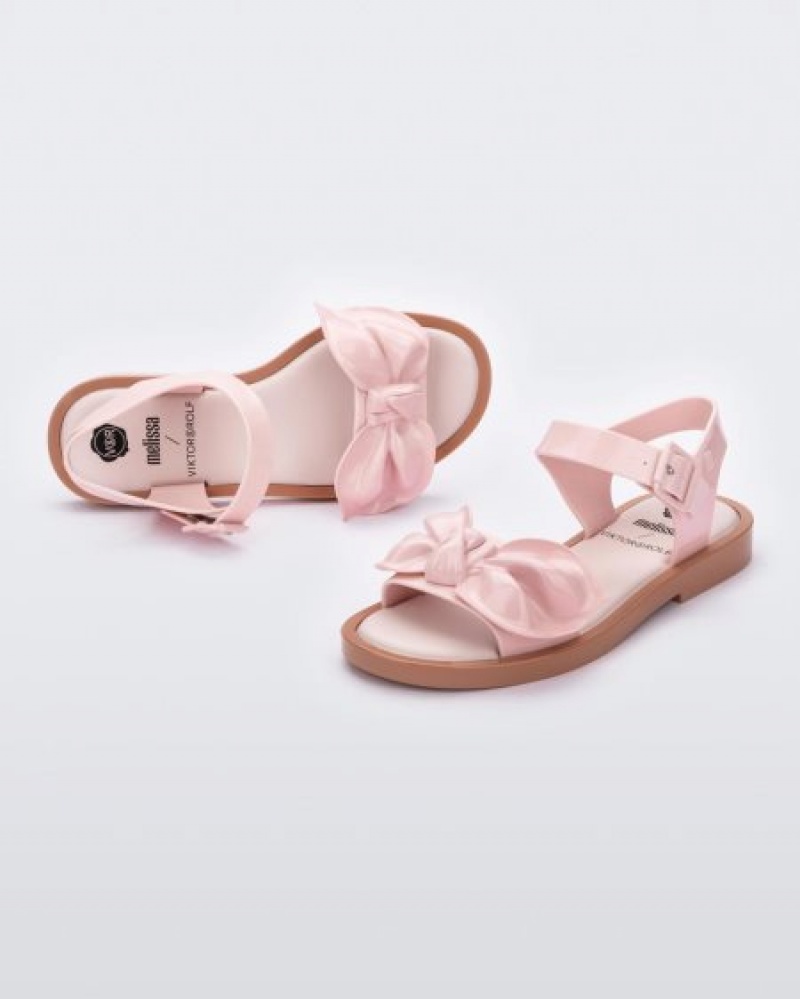 Melissa Tie Mar Sandal Sandalet Kadın Beige/Pink Türkiye | 36749EURA