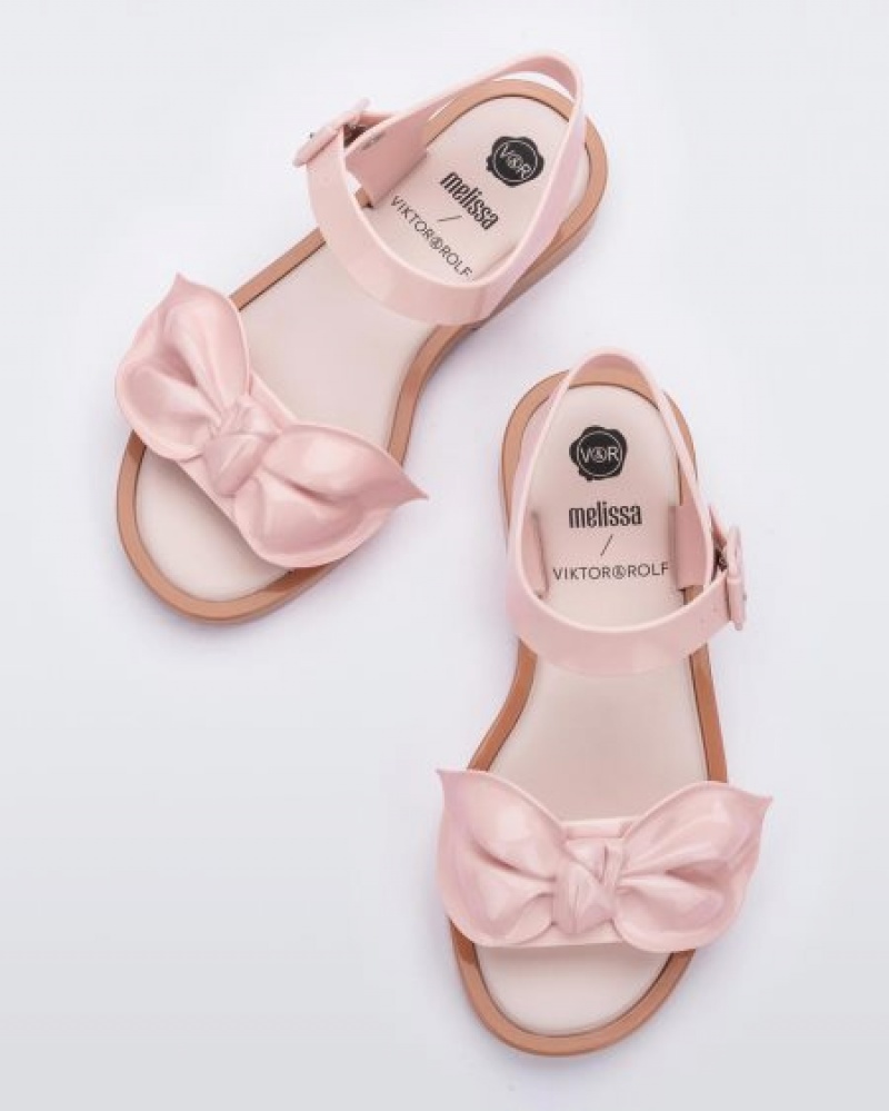 Melissa Tie Mar Sandal Sandalet Kadın Beige/Pink Türkiye | 36749EURA