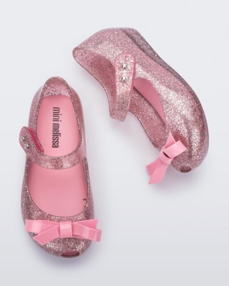 Mini Melissa Ultragirl Bow Flats Bebek Pembe Türkiye | 04953NZKR