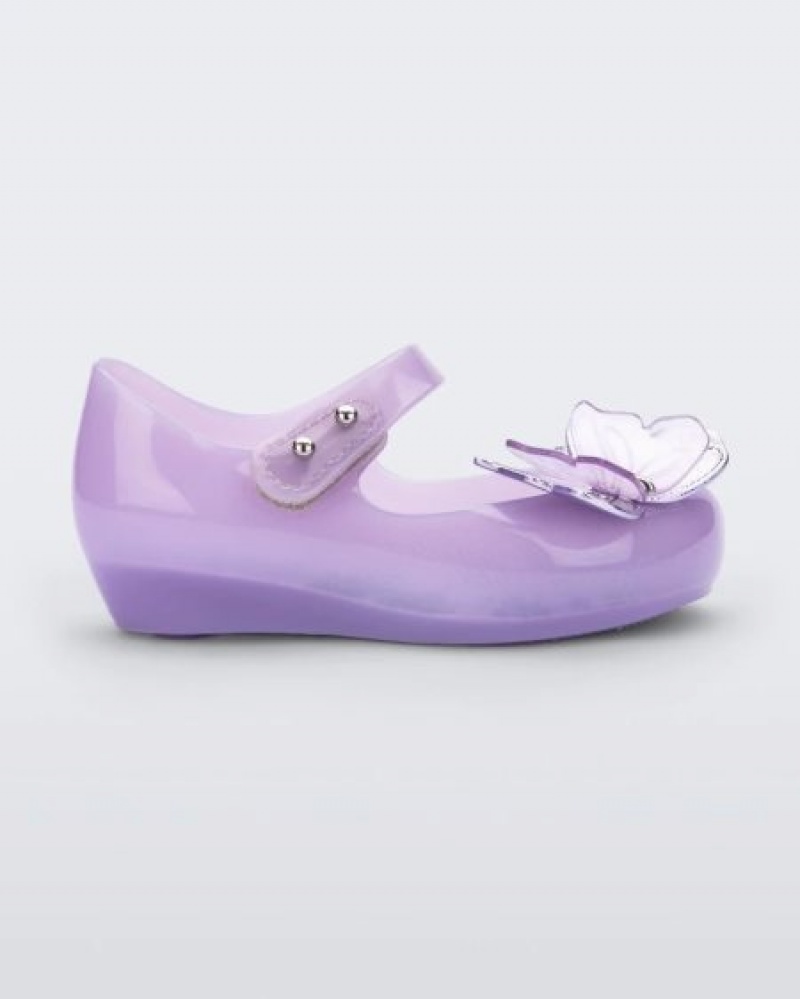 Mini Melissa Ultragirl Butterfly Flats Bebek Lilac Türkiye | 19587MHED