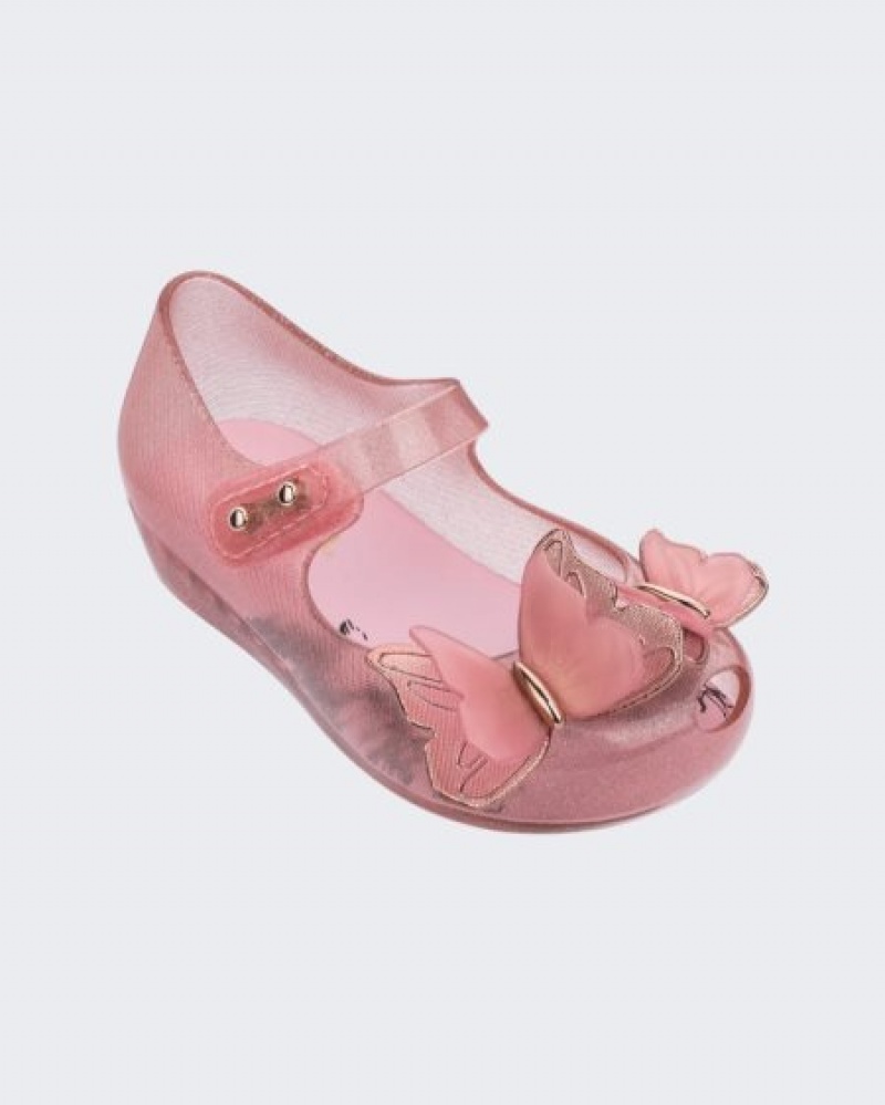 Mini Melissa Ultragirl Butterfly Flats Bebek Pembe Türkiye | 30781JLET