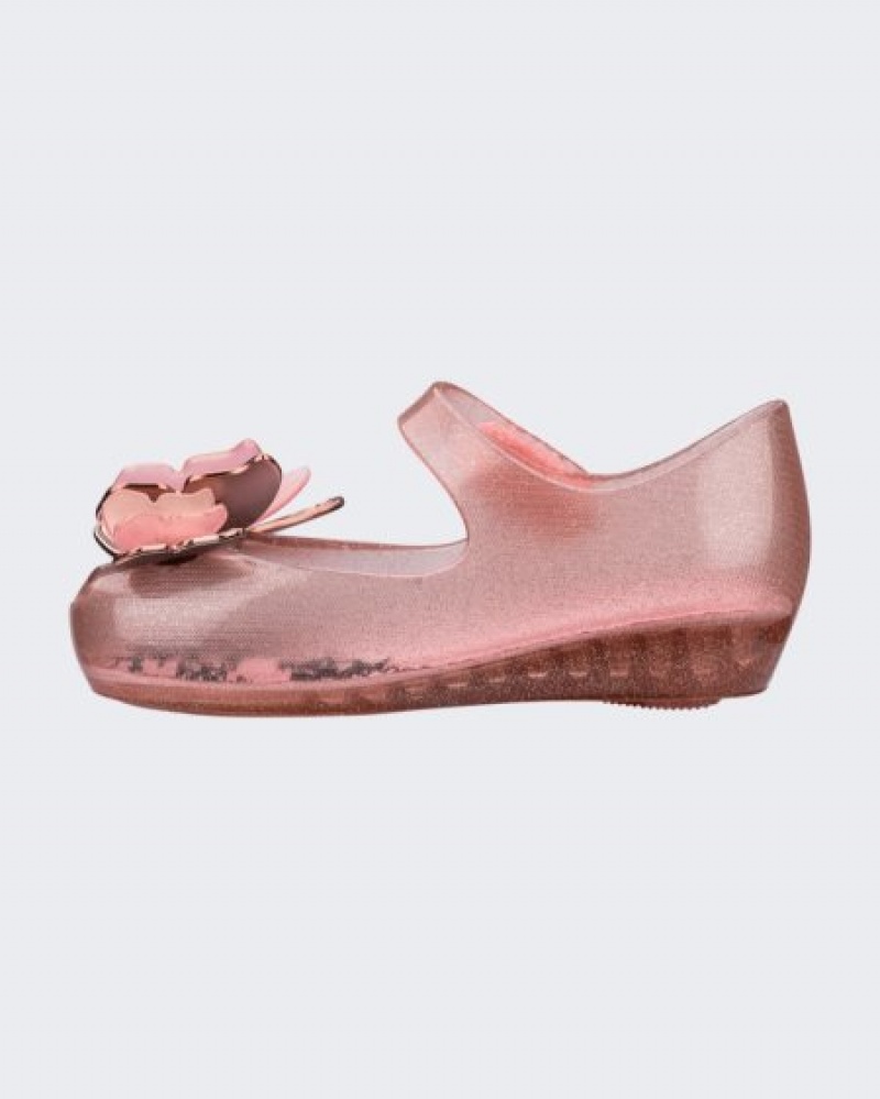 Mini Melissa Ultragirl Butterfly Flats Bebek Pembe Türkiye | 30781JLET