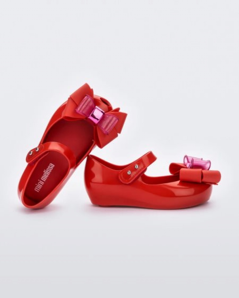 Mini Melissa Ultragirl Sweet Flats Bebek Kırmızı Türkiye | 49861LXKU