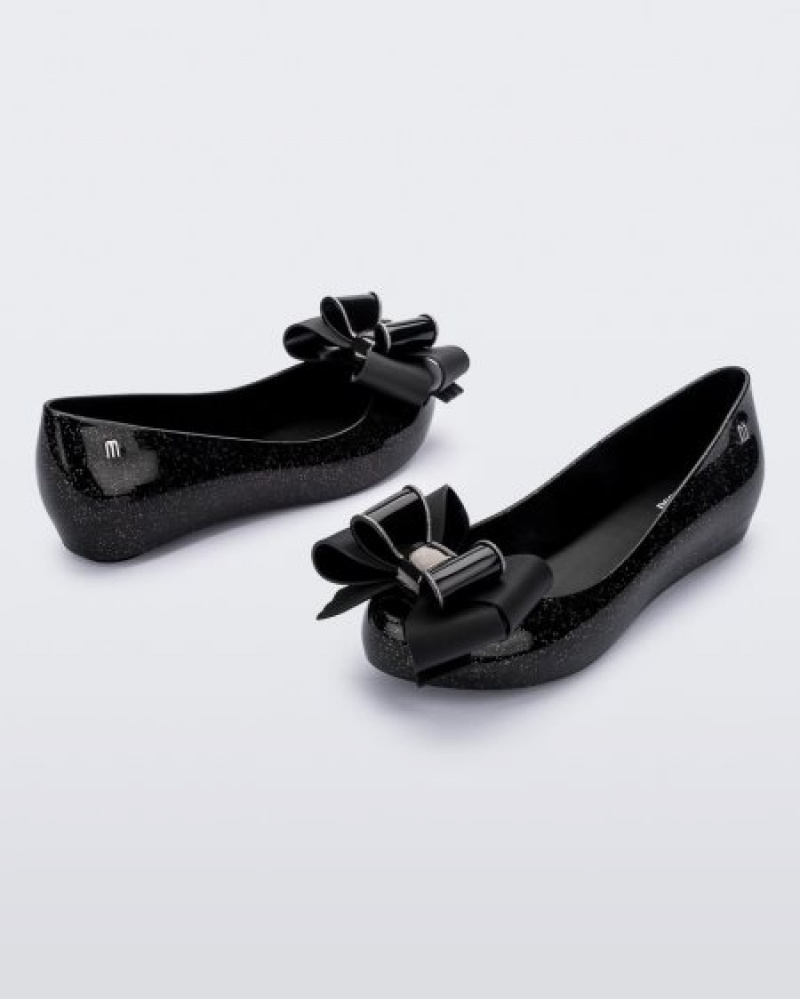 Melissa Ultragirl Sweet Flats Kadın Black/Glitter Türkiye | 52791OHGL