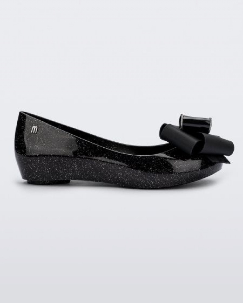 Melissa Ultragirl Sweet Flats Kadın Black/Glitter Türkiye | 52791OHGL