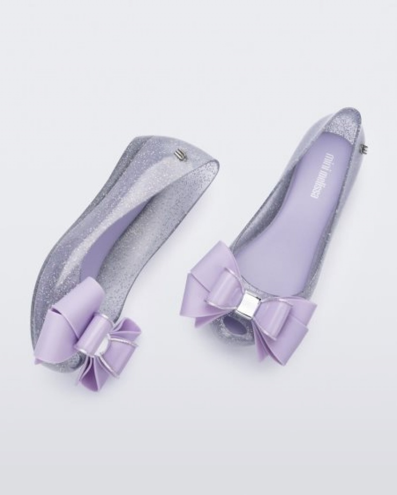 Mini Melissa Ultragirl Sweet Flats Çocuk Clear Glitter/Lilac Türkiye | 40921JRYT