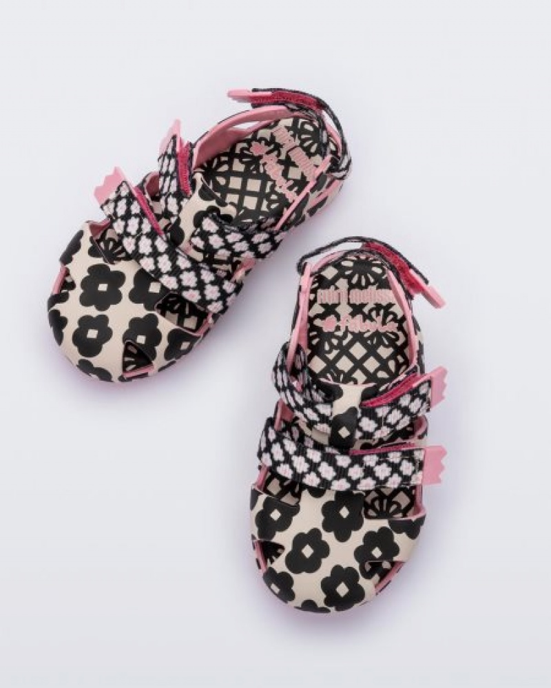 Mini Melissa Yoyo Sandalet Bebek Pink/Black Türkiye | 51987LJEG