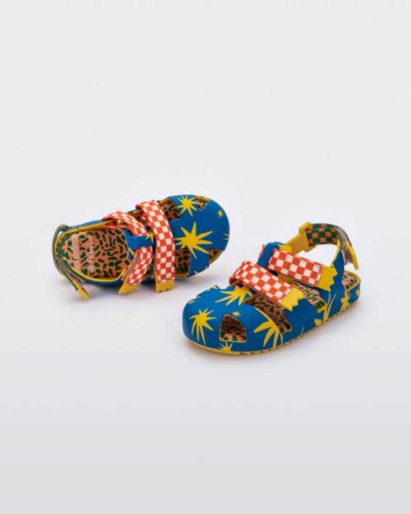 Mini Melissa Yoyo Sandalet Bebek Yellow/Blue Türkiye | 40726QMOR