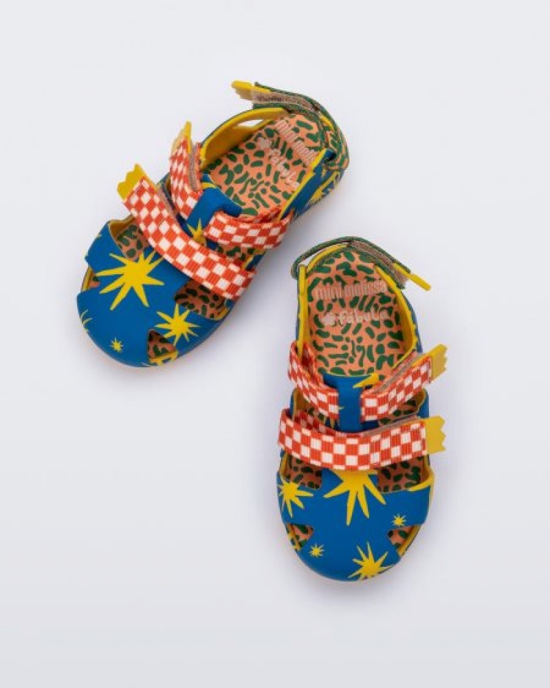 Mini Melissa Yoyo Sandalet Bebek Yellow/Blue Türkiye | 40726QMOR